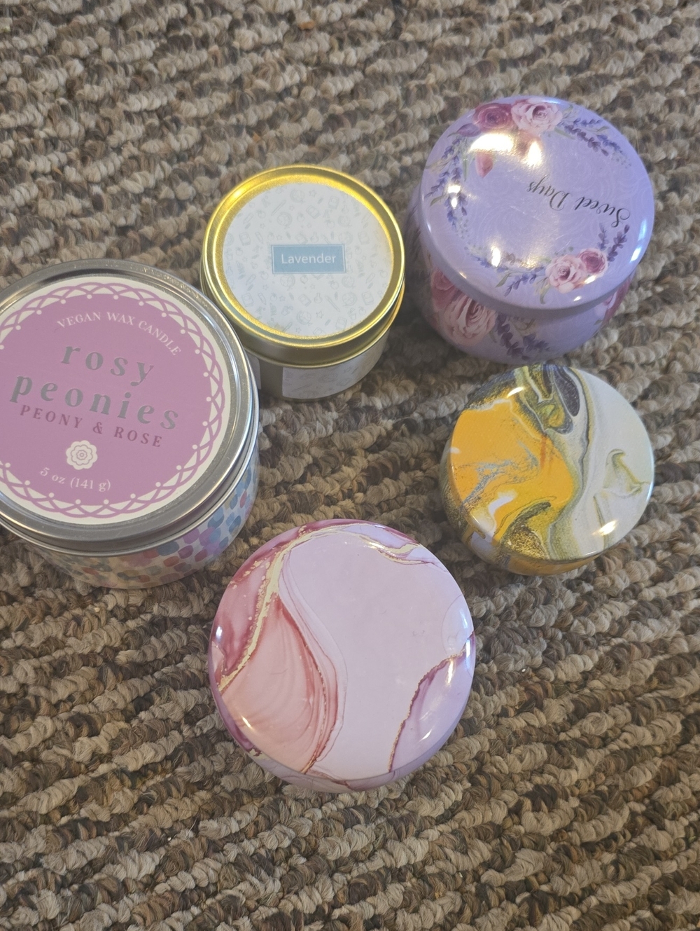 Peony & Rose Vegan Wax Candle - Pink